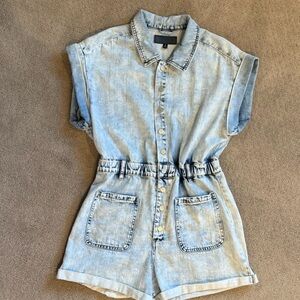 Blank NYC Light Blue Denim Romper